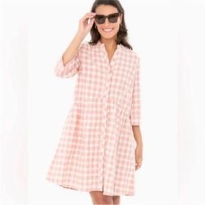 Tuckernuck Royal Shirt Dress - Pink Gingham - Size S